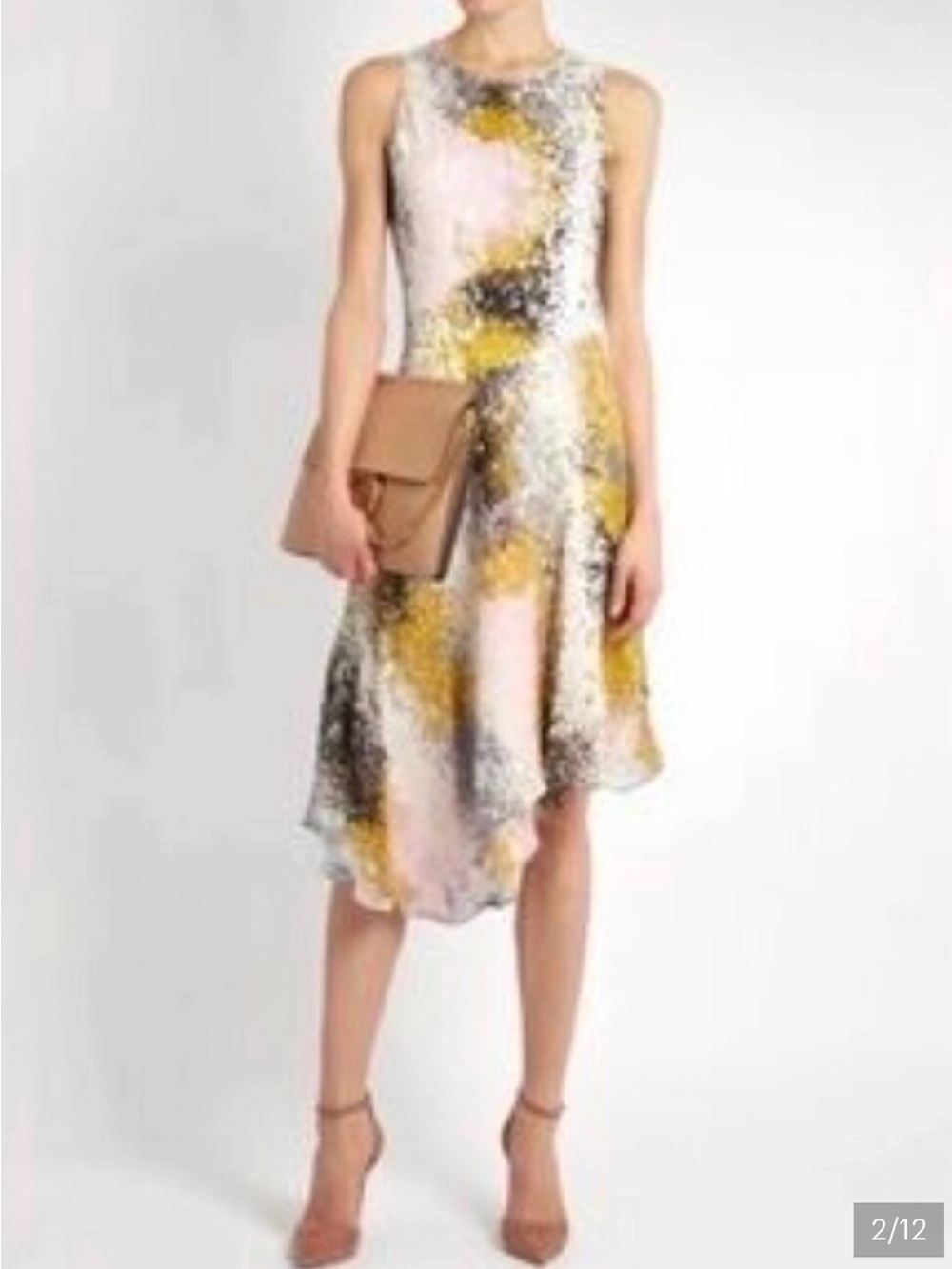 Stunning DVF skirt asymmetrical chiffon skirt